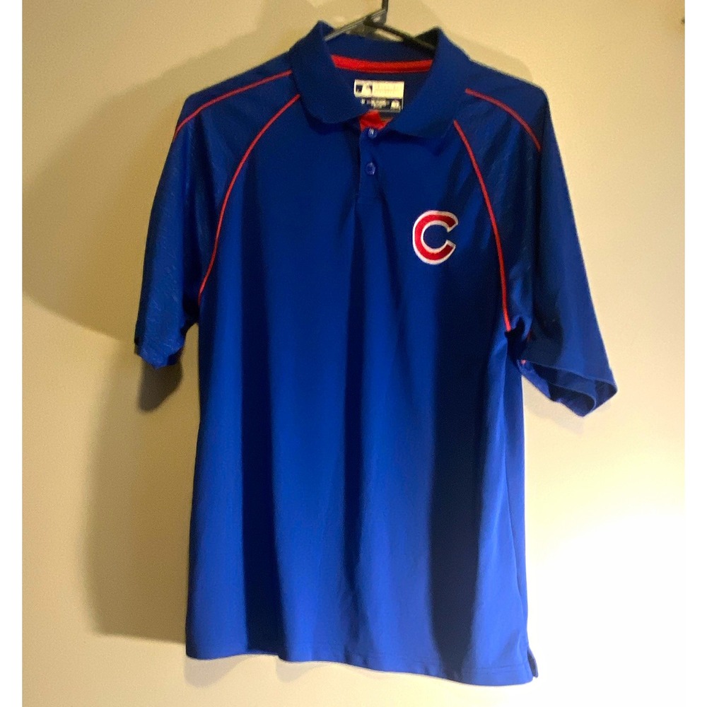 MLB Chicago Cubs Men's M Blue Polo Shirt Baseball Major League Baseball